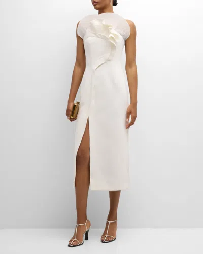 Acler Webster Strapless Midi Dress In Ivory