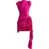 Acler Wigbeth Cap Sleeve Ruffle Minidress In Electric Plum
