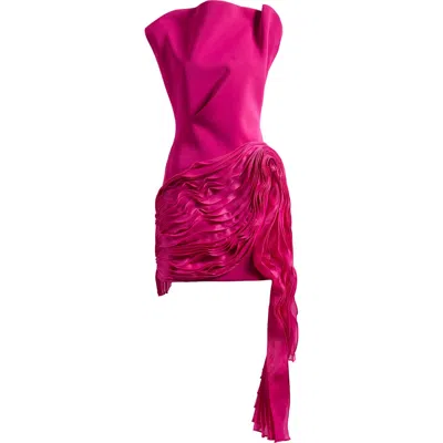 Acler Wigbeth Cap Sleeve Ruffle Minidress In Electric Plum