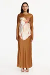 Acler Wittonhill Maxi Dress In Brown