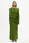 Acler Wodden Maxi Dress In Green