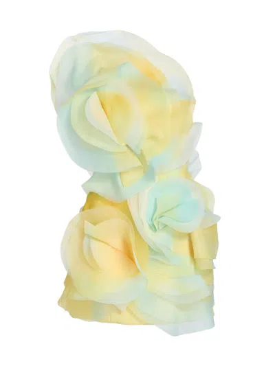 Acler Women's Cotwall Ruffled Floral One-shoulder Minidress In Yellow