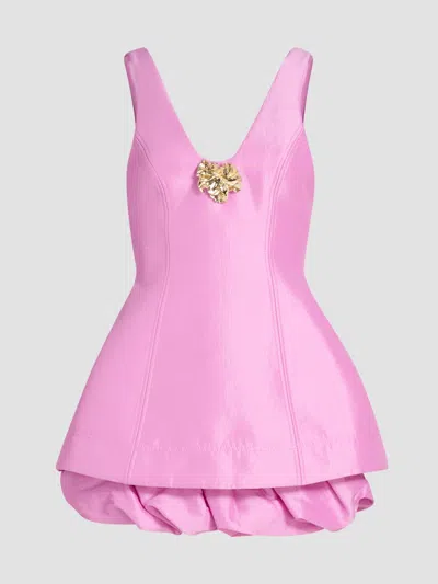 Acler Dorvan Mini Dress In Zinnia Pink In Purple