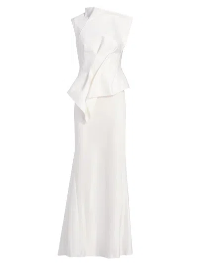 Acler Women's Forever Young Harty Satin Draped Gown In White