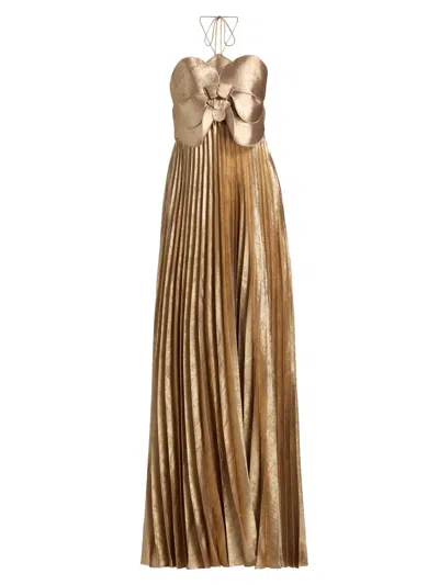 Acler Pullford Maxi Dress In Gold