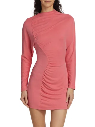 Acler Women's Fulham Draped Minidress In Dusty Rose