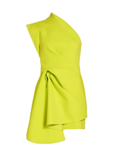 Acler Women's Gowrie One-shoulder Minidress In Citron
