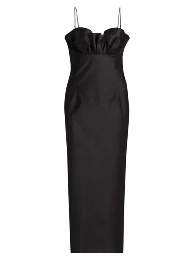 Acler Women's Mahina Ruffled Sweetheart Maxi Dress In Black