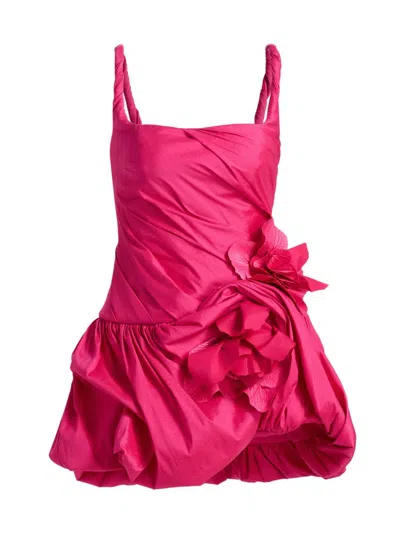 Acler Women's Maxey 3d Floral Bubble Minidress In Pink