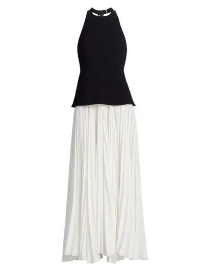 Acler Women's Minhall Pleated A-line Maxi Dress In Black