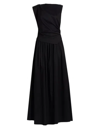 Acler Women's Stopes Asymmetric A-line Maxi Dress In Black