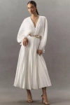 Acler Wonastow Plisse Maxi Dress In White