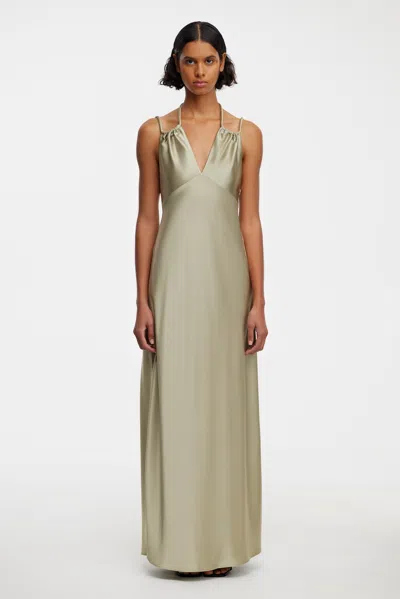 Acler Woodlake Maxi Dress In Gray