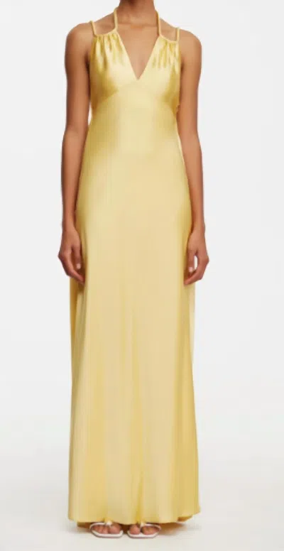 Acler Woodlake Maxi Dress In Yellow In Gold