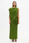 Acler Woodline Maxi Dress In Green