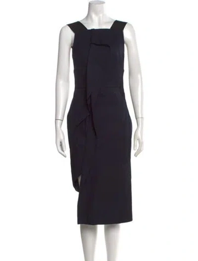 Pre-owned Acler Wool Midi Length Dress In Black