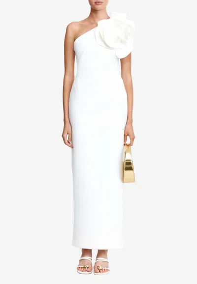 Acler Wynyard One-shoulder Maxi Dress In White