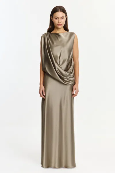 Acler Yaluma Maxi Dress In Brown