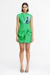 Acler Yelford Mini Dress In Green
