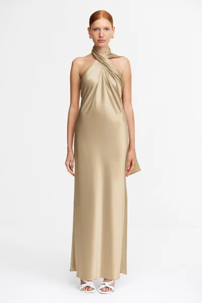 Acler Yewgreen Maxi Dress In Brown