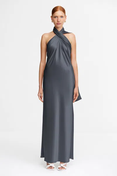 Acler Yewgreen Maxi Dress In Gray