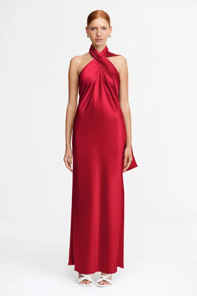 Acler Yewgreen Maxi Dress In Red