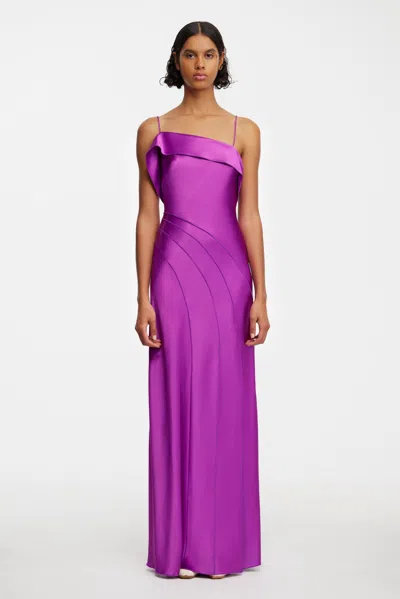 Acler Zetland Maxi Dress In Purple