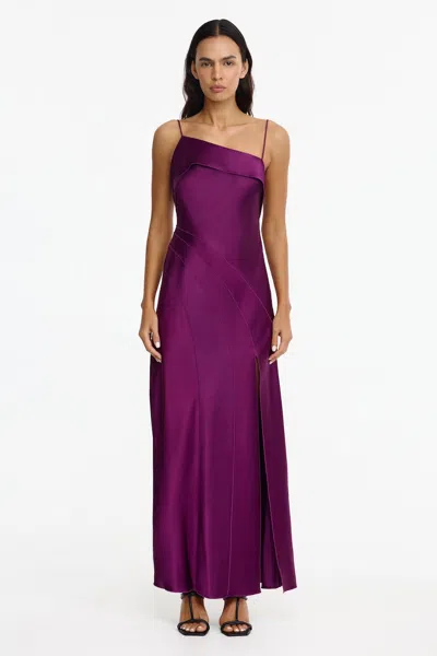 Acler Zetland Maxi Dress In Purple