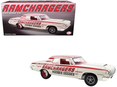 Acme 1964 Dodge 330 "ramchargers" White With Red Graphics And Stripes Limited Edition To 504 Pieces World