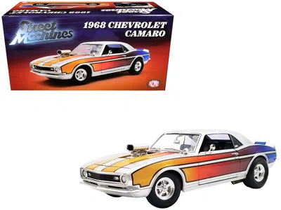 Acme 1968 Chevrolet Camaro "street Machines" Silver Metallic With Graphics Limited Edition To 300 Pieces 