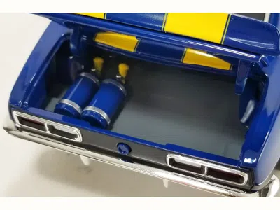 Acme 1968 Chevrolet Camaro Z/28 Blue With Yellow Stripes "drag Outlaws" Limited Edition To 244 Pieces Wor