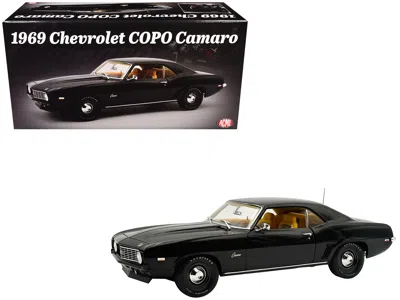 Acme 1969 Chevrolet Copo Camaro Tuxedo Black With Yellow Interior Limited Edition To 402 Pieces Worldwide