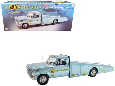Acme 1970 Ford F-350 Ramp Truck Light Blue Metallic "malco Gasser" Limited Edition To 240 Pieces Worldwid