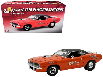 Acme 1970 Plymouth Hemi Cuda "sun Kissed Cuda - Sox & Martin" Vitamin C Orange With Black Vinyl Top Limit