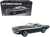 Acme 1972 Plymouth Cuda 340 Black With White Stripes Top And Interior Limited Edition To 490 Pieces World In Black