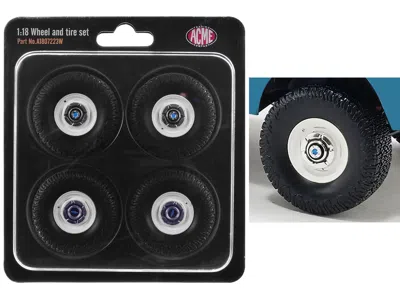 Acme 35 Inch Offroad Wheel And Tire Set Of 4 Pieces From 1967 Chevrolet K-10 Pickup Truck For 1/18 Scale 