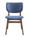Acme Furniture Set Of 2 Bevis Side Chair In Blue
