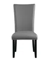 Acme Caralin Side Chair (set-2), Gray Synthetic Le