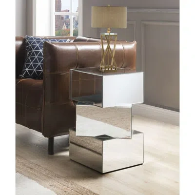 Acme Dominic End Table In Mirrored