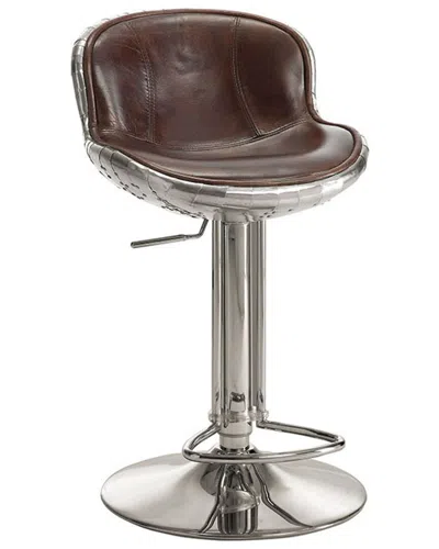 Acme Furniture Adjustable Stool W/swivel (1pc) In Brown