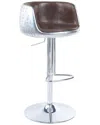 Acme Furniture Adjustable Stool W/swivel (1pc) In Brown
