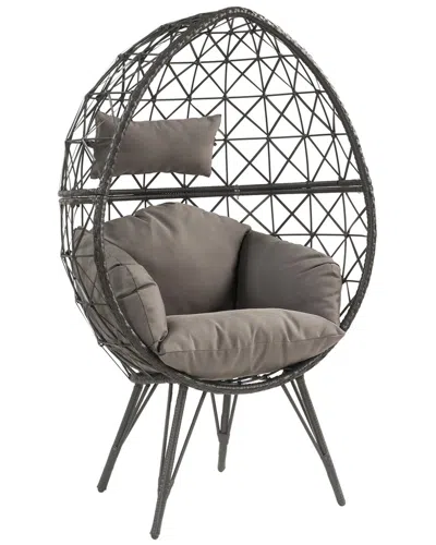 Acme Furniture Aeven Patio Lounge Chair In Brown