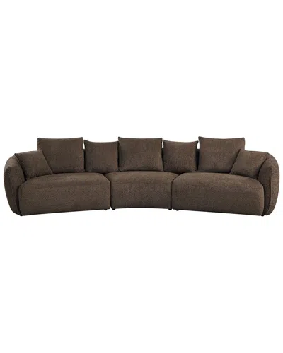 Acme Furniture Bash Sofa With 7 Pillows In Brown