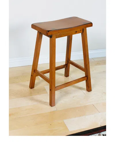 Acme Furniture Gaucho Counter Height Stool Set Of 2 In Brown