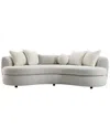 Acme Iniko Sofa W/6 Pillows, Beige Boucle In White