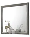 Acme Furniture Ireland Storage Mirror In Grey