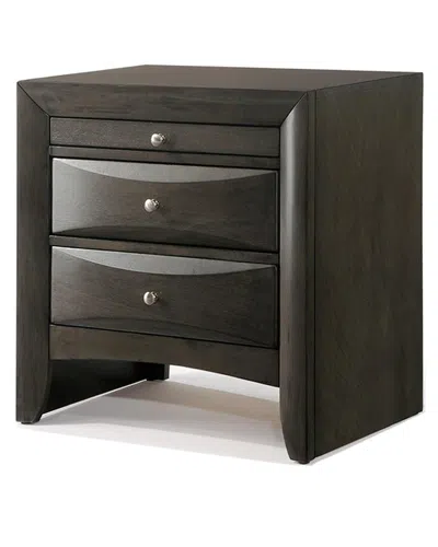 Acme Furniture Ireland Storage Nightstand In Grey