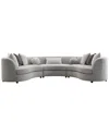 Acme Furniture Ivria Sectional Sofa With 9 Pillows