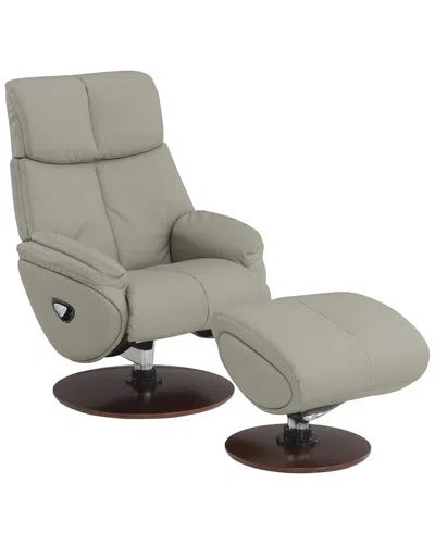 Acme Furniture Kandoro Motion Accent Chair With Swivel & Ottoman In Gray