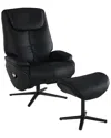 Acme Furniture Labonita Motion Accent Chair With Swivel & Ottoman